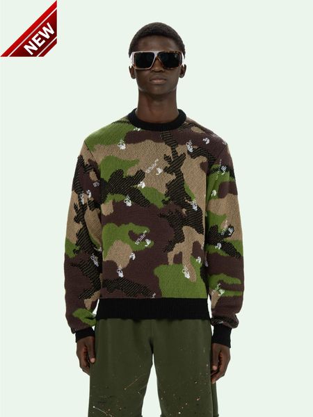 printed camouflage 2021off floral white sweater loose long sleeve casual pullover sweater, White;black
printed camouflage 2021off floral white sweater loose long sleeve casual pullover sweater, White;black