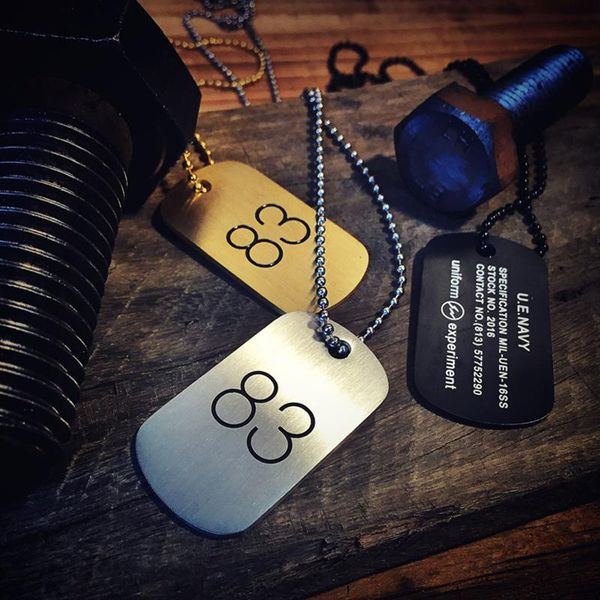 pendant necklaces beier hiphop golden dog tag necklace 83 engraved men's military titanium steel with ball chain bp8-260, Silver
pendant necklaces beier hiphop golden dog tag necklace 83 engraved men's military titanium steel with ball chain bp8-260, Silver