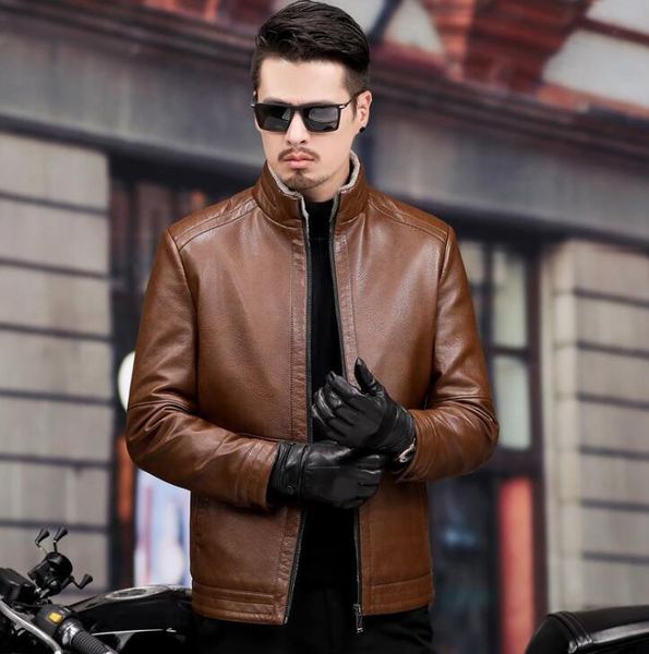men's fur & faux straight mens leather jacket motorcycle coat men jackets business casual clothes jaqueta de couro fashion stand collar, Black
men's fur & faux straight mens leather jacket motorcycle coat men jackets business casual clothes jaqueta de couro fashion stand collar, Black