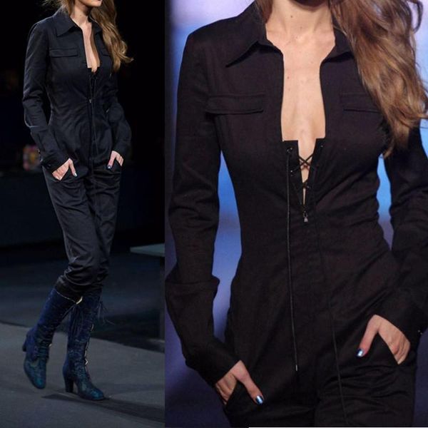 women's jumpsuits & rompers wenyin 2021 autumn winter fashion runway style front lace up bodysuit women jumpsuit overalls macacao femin, Black;white
women's jumpsuits & rompers wenyin 2021 autumn winter fashion runway style front lace up bodysuit women jumpsuit overalls macacao femin, Black;white