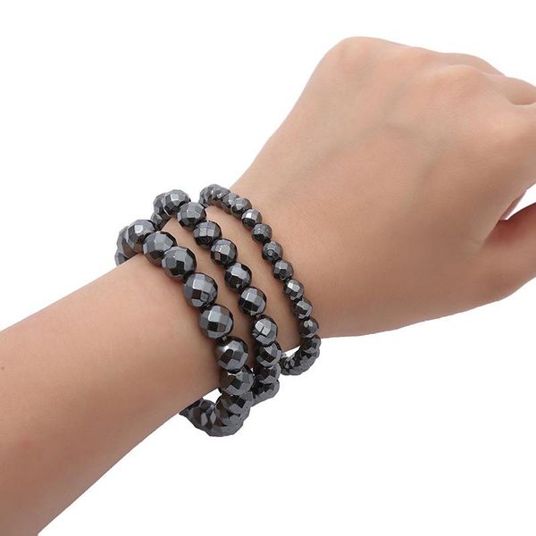 classic natural stone bracelet black gallstone chakra non-magnetic cut corner round bead beaded, strands
classic natural stone bracelet black gallstone chakra non-magnetic cut corner round bead beaded, strands