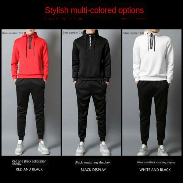 men's tracksuits solid color sets spring autumn hoodies sportswear set casual men 2 pieces zipper hoodies+pants sports suits, Gray
men's tracksuits solid color sets spring autumn hoodies sportswear set casual men 2 pieces zipper hoodies+pants sports suits, Gray