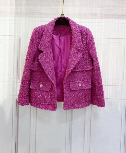 women's jackets 2021 women fashion high-quality long-sleeved lapel tweed jacket 0807, Black;brown
women's jackets 2021 women fashion high-quality long-sleeved lapel tweed jacket 0807, Black;brown