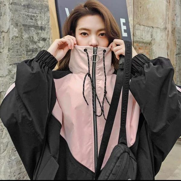 students' fashion street blasting coat women's spring autumn 2021 korean loose medium length baseball suit jackets, Black;brown
students' fashion street blasting coat women's spring autumn 2021 korean loose medium length baseball suit jackets, Black;brown