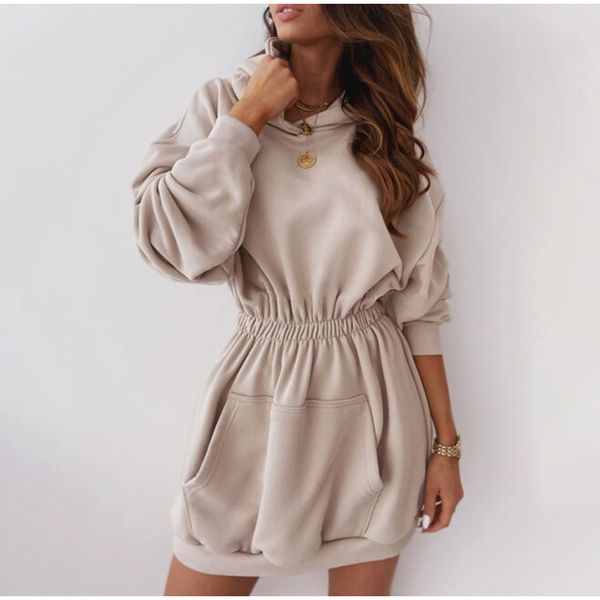 autumn hooded female sweatshirts women hoodies dress long sleeve pocket elastic waist hoodie 2021 streetwear casual lady, Black;white
autumn hooded female sweatshirts women hoodies dress long sleeve pocket elastic waist hoodie 2021 streetwear casual lady, Black;white