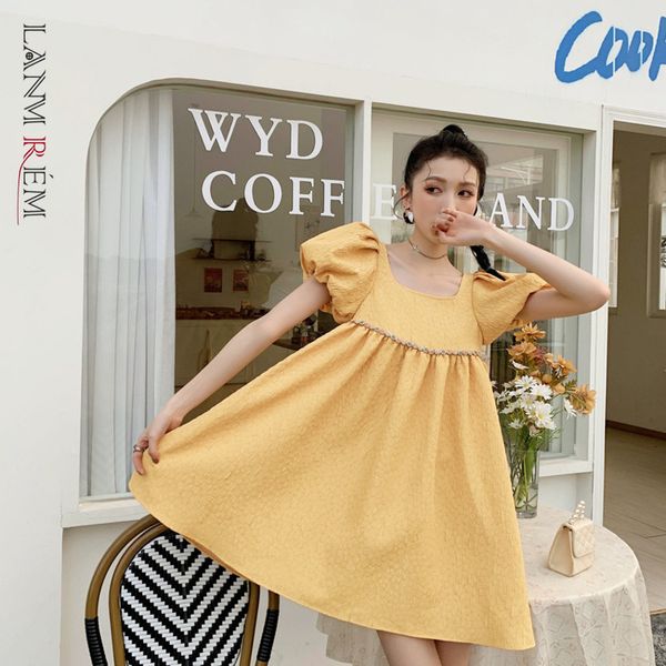 women bubble sleeve square neck bow dress cute fit female fashion tide summer arrivals 2h066 210507, Black;gray
women bubble sleeve square neck bow dress cute fit female fashion tide summer arrivals 2h066 210507, Black;gray