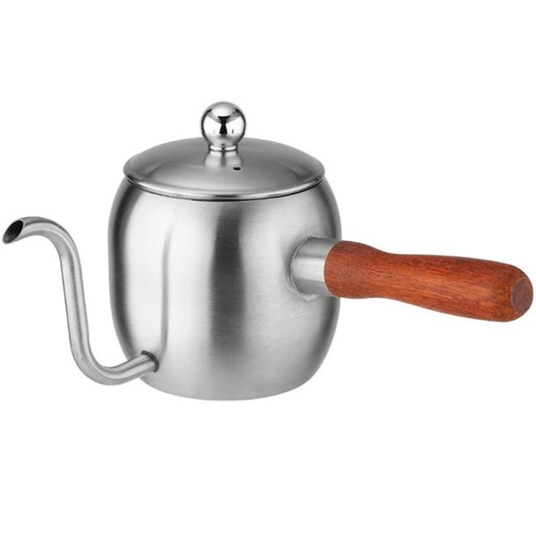 coffee pots drip kettle 500ml tea grade stainless steel gooseneck wooden handle swan neck thin mouth 
coffee pots drip kettle 500ml tea grade stainless steel gooseneck wooden handle swan neck thin mouth