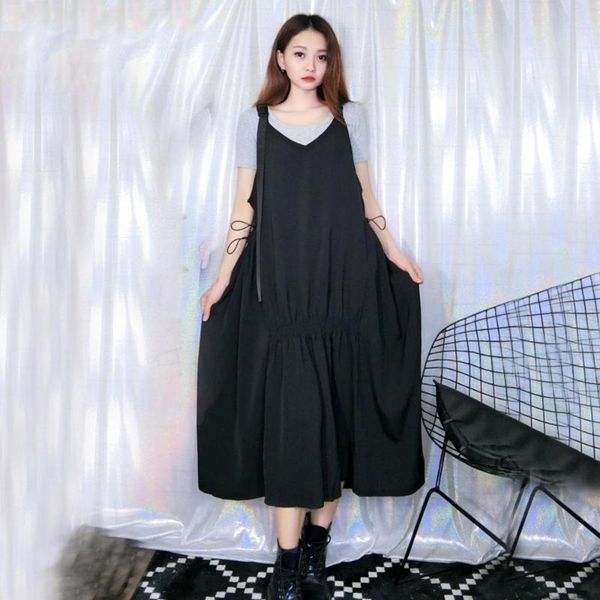 women black vent big size irregular strapless dress sleeveless loose fit fashion tide autumn spring 2021 casual dresses, Black;gray
women black vent big size irregular strapless dress sleeveless loose fit fashion tide autumn spring 2021 casual dresses, Black;gray
