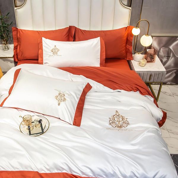 bedding sets summer washed silk four-piece ice duvet cover simple and light luxury bed linen 1.8m
bedding sets summer washed silk four-piece ice duvet cover simple and light luxury bed linen 1.8m