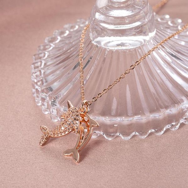 pendant necklaces cute dolphin crystal necklace for women jewelry trendy gold chain female clavicle accessories lady, Silver
pendant necklaces cute dolphin crystal necklace for women jewelry trendy gold chain female clavicle accessories lady, Silver