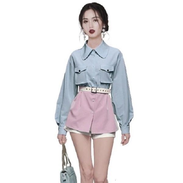 women's blouses & shirts autumn and winter color matching retro long-sleeved loose shirt kwzp, White
women's blouses & shirts autumn and winter color matching retro long-sleeved loose shirt kwzp, White