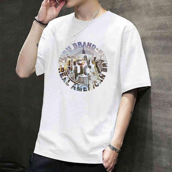 short sve t-shirt half t-body men's summer work wear special cloth, White;black