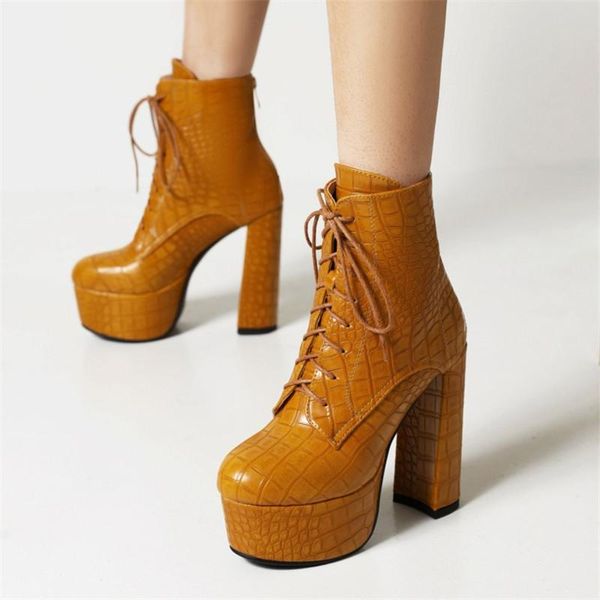 boots pxelena plus size 34-43 block super high heels dress party ankle women 2021 winter lace up shoes blue beige yellow lady ol, Black
boots pxelena plus size 34-43 block super high heels dress party ankle women 2021 winter lace up shoes blue beige yellow lady ol, Black