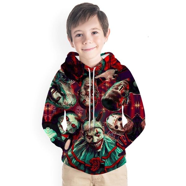 children's fashion and leisure joker clown series hat pocket lovers' sweater 3d digital printing, Black
children's fashion and leisure joker clown series hat pocket lovers' sweater 3d digital printing, Black