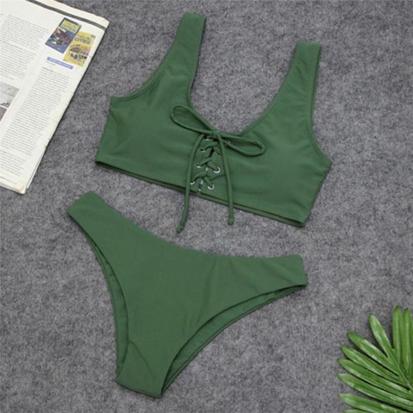 women swimwear fashion casual solid two piece baddage split beachwear f#4 women's pants, White
women swimwear fashion casual solid two piece baddage split beachwear f#4 women's pants, White