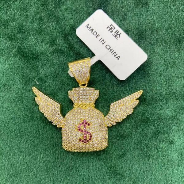 chains bwavke dollar bag wing pendant gold color plated cubic zircon men's hip hop rock jewelry, Silver
chains bwavke dollar bag wing pendant gold color plated cubic zircon men's hip hop rock jewelry, Silver