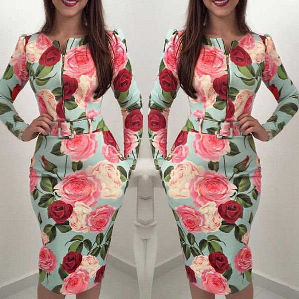 formal women's bridesmaid prom party dress fashion ladies floral long sleeve skinny zipper female high waist belt casual dresses, Black;gray
formal women's bridesmaid prom party dress fashion ladies floral long sleeve skinny zipper female high waist belt casual dresses, Black;gray