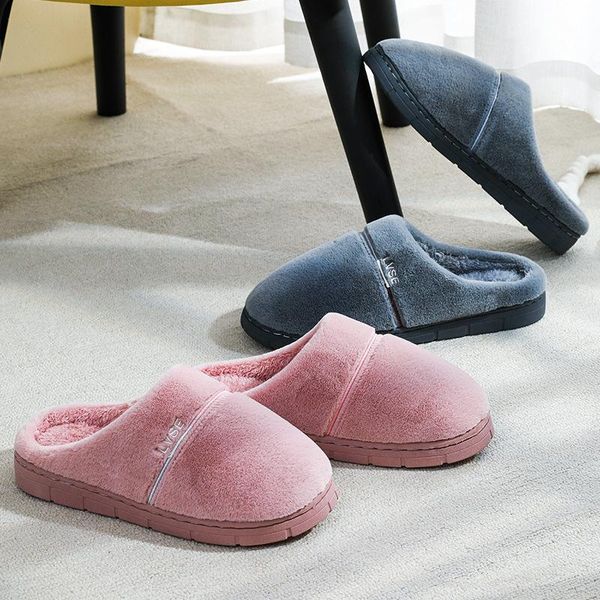 autumn and winter home couple warm velvet cotton slippers closed toe non-slip indoor, Black
autumn and winter home couple warm velvet cotton slippers closed toe non-slip indoor, Black
