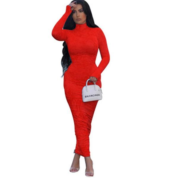 bodycon dress women summer 2021 fashion skinny bandage pleated dresses party long sleeve clubwear furry solid basic casual, Black;gray
bodycon dress women summer 2021 fashion skinny bandage pleated dresses party long sleeve clubwear furry solid basic casual, Black;gray