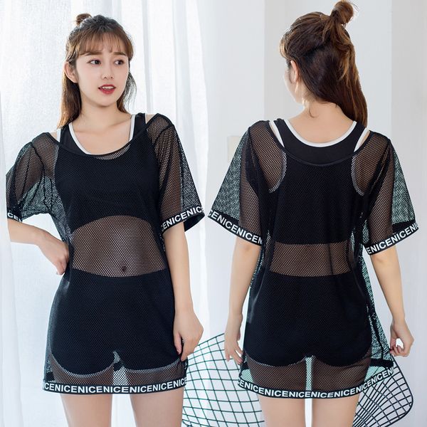 bikini suit new style fashion women's gathered chest three piece flat pants beach bathing spring swimsuit, White;black
bikini suit new style fashion women's gathered chest three piece flat pants beach bathing spring swimsuit, White;black