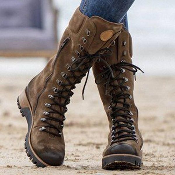 winter trend design women mid-calf motorcycles boots pu leather platform low thick heel cross-tied zip retro biker shoes ladies, Black
winter trend design women mid-calf motorcycles boots pu leather platform low thick heel cross-tied zip retro biker shoes ladies, Black