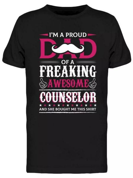 I'm A Proud Dad Of A Counselor Tee Men's -Image by Shutterstock, White;black
I'm A Proud Dad Of A Counselor Tee Men's -Image by Shutterstock, White;black
