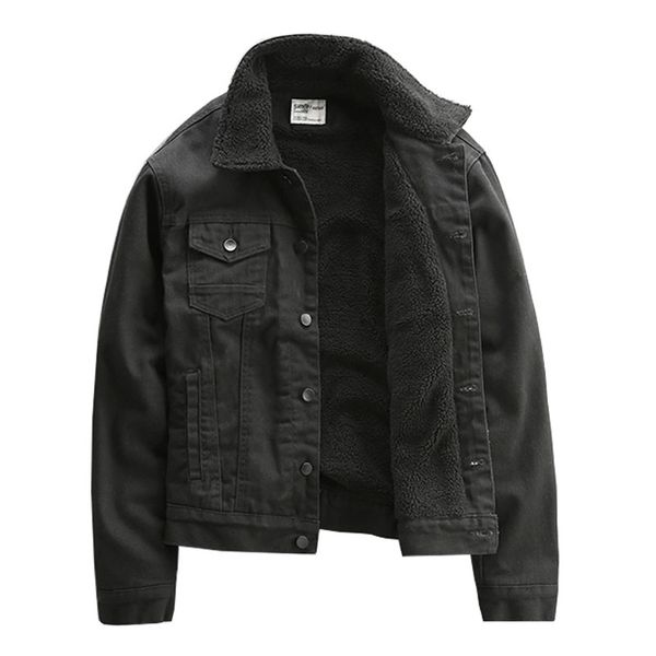 men's jackets winter wool denim fleece lined fur collar thermal jeans coats for male clothing size m-3xl sbf9, Black;brown
men's jackets winter wool denim fleece lined fur collar thermal jeans coats for male clothing size m-3xl sbf9, Black;brown