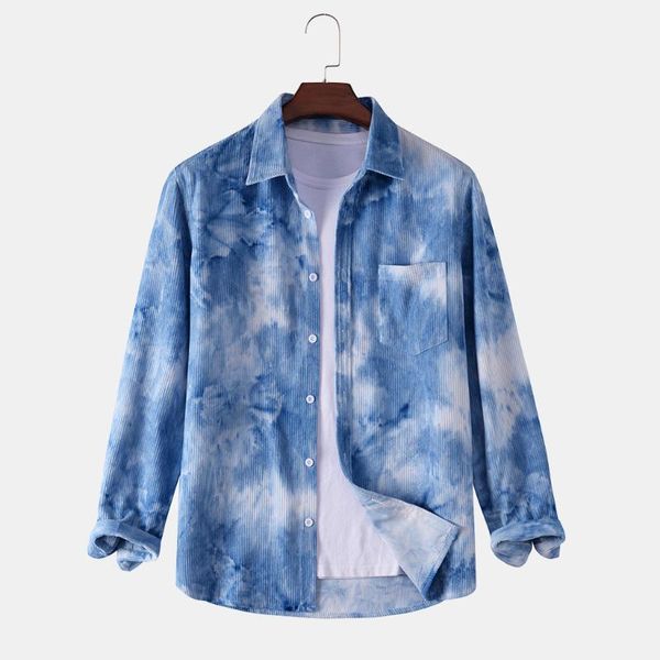 men's casual shirts corduroy tie-dye shirt men design retro loose bf wind blouse trend korean fashion daily premium color-blocking, White;black
men's casual shirts corduroy tie-dye shirt men design retro loose bf wind blouse trend korean fashion daily premium color-blocking, White;black