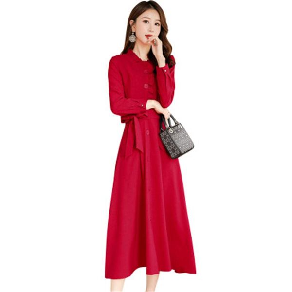 casual dresses autumn women's elegant ruffles ladies formal dress long sleeve with belt slim vintage female femme vestido 428, Black;gray
casual dresses autumn women's elegant ruffles ladies formal dress long sleeve with belt slim vintage female femme vestido 428, Black;gray