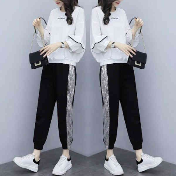 leisure sports suit 2019 women's spring and autumn loose, slim, fashionable, foreign style, age reducing two-piece set fashion, Gray
leisure sports suit 2019 women's spring and autumn loose, slim, fashionable, foreign style, age reducing two-piece set fashion, Gray
