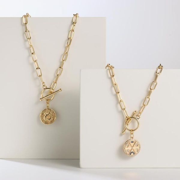 chains punk style copper necklace gold color metal round star shell leaf charms link collar choker women party jewelry gifts 1pc, Silver 
chains punk style copper necklace gold color metal round star shell leaf charms link collar choker women party jewelry gifts 1pc, Silver