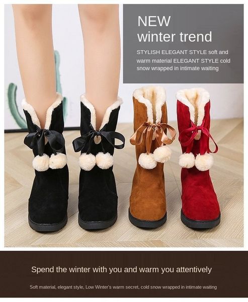 short boots 2021 autumn and winter new womens boots korean version of wild plus fluffy ball students warm snow boots, Black
short boots 2021 autumn and winter new womens boots korean version of wild plus fluffy ball students warm snow boots, Black