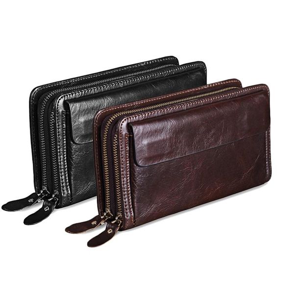 cowhide men clutch wallets genuine leather long purses business large capacity wallet double zipper phone bag for male, Red;black
cowhide men clutch wallets genuine leather long purses business large capacity wallet double zipper phone bag for male, Red;black