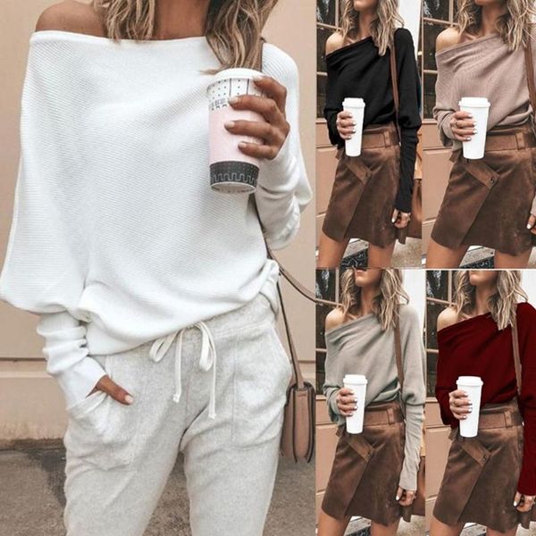 women's sweaters women solid color off shoulder long sleeve sweater loose knitted pullover jumpers female streetwear jumper clothin, White;black
women's sweaters women solid color off shoulder long sleeve sweater loose knitted pullover jumpers female streetwear jumper clothin, White;black