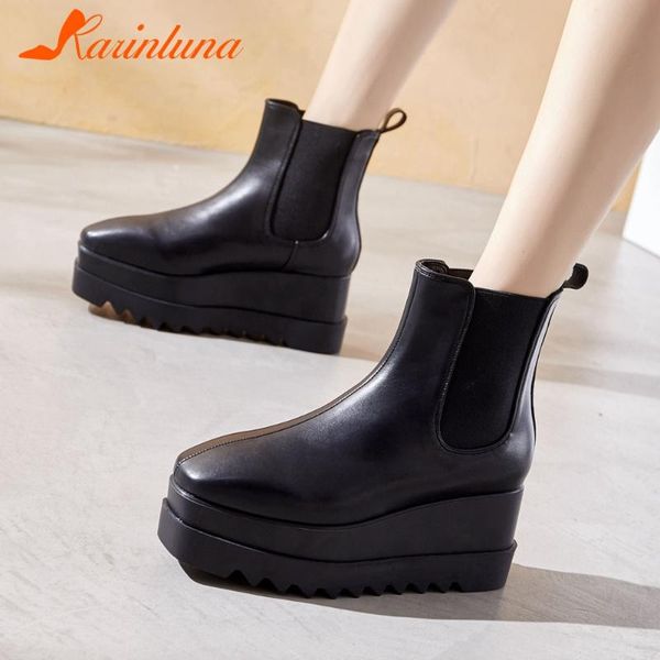 boots karin shoes woman wedges heels platform slip-on elastic band solid autumn ankle female, Black
boots karin shoes woman wedges heels platform slip-on elastic band solid autumn ankle female, Black