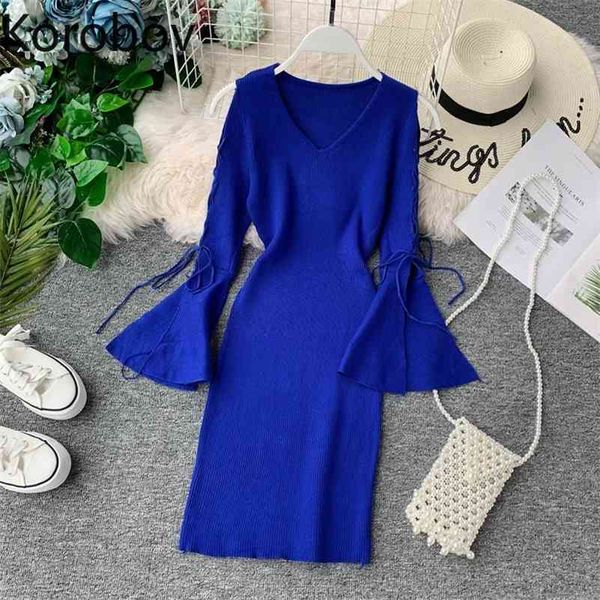 korobov new fashion korean v neck sweater long pullover hollow out lace-up flare sleeve knitwear solid jumper 78753 210430, White;black
korobov new fashion korean v neck sweater long pullover hollow out lace-up flare sleeve knitwear solid jumper 78753 210430, White;black