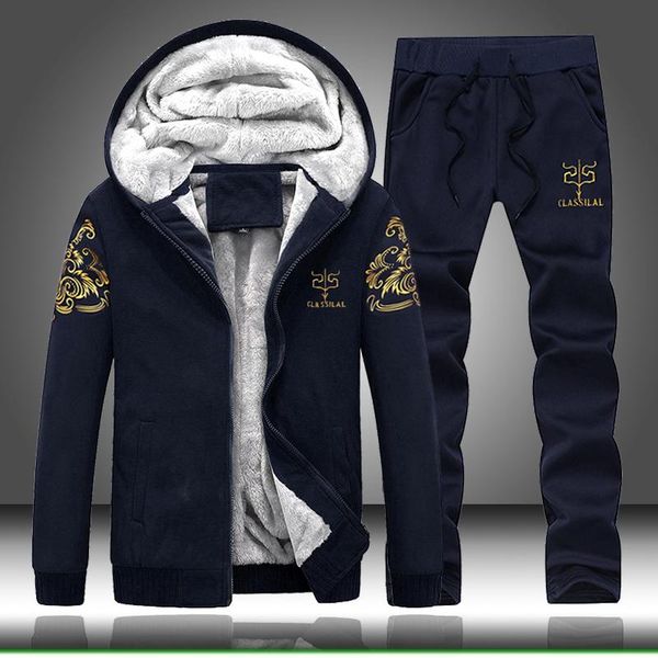 men's tracksuits winter men tracksuit set brand fleece lined jacket sweatpants thicken warm 2 pieces casual slim fit mens fashion sets, Gray
men's tracksuits winter men tracksuit set brand fleece lined jacket sweatpants thicken warm 2 pieces casual slim fit mens fashion sets, Gray