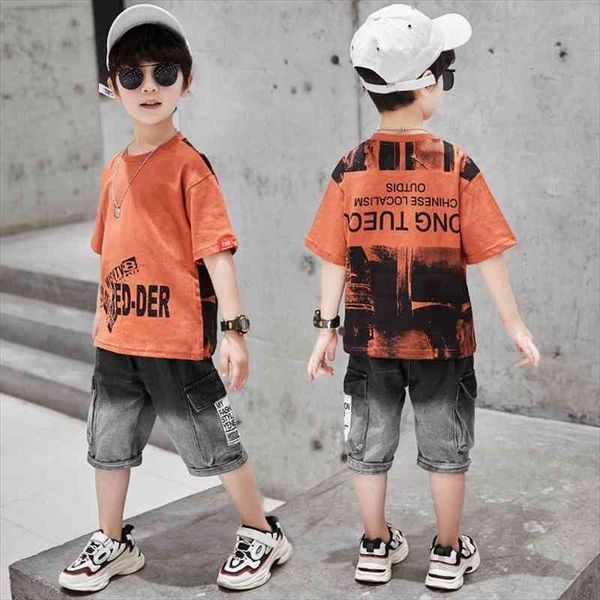 summer boys clothes sets letter print cotton t-shirts and denim knee-length pants suit 2pcs casual children clothing set, White
summer boys clothes sets letter print cotton t-shirts and denim knee-length pants suit 2pcs casual children clothing set, White