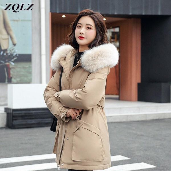women's down & parkas zqlz plus size hooded fur collar long parka female loose casual cotton coat femme warm thick outwear winter jacke, Black
women's down & parkas zqlz plus size hooded fur collar long parka female loose casual cotton coat femme warm thick outwear winter jacke, Black