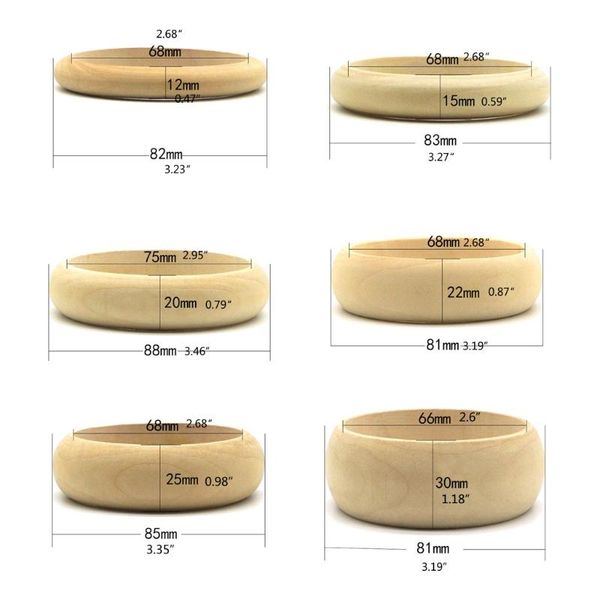bangle wood bracelets 6pcs 2.68inch unfinished natural round wooden ring for art & craft project diy jewelry making, Black
bangle wood bracelets 6pcs 2.68inch unfinished natural round wooden ring for art & craft project diy jewelry making, Black