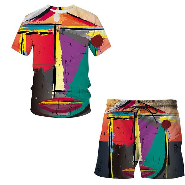 men's tracksuits abstract pattern sets 3d print t-shirt and shorts set 2021 fashion hip hop short sleeve suits summer casual clothing, Gray
men's tracksuits abstract pattern sets 3d print t-shirt and shorts set 2021 fashion hip hop short sleeve suits summer casual clothing, Gray