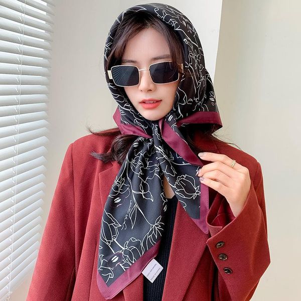 scarves fashion 90*90cm women silk scarf printed foulard female square spring summer shawls for ladies bandana kerchief hijab, Blue;gray
scarves fashion 90*90cm women silk scarf printed foulard female square spring summer shawls for ladies bandana kerchief hijab, Blue;gray