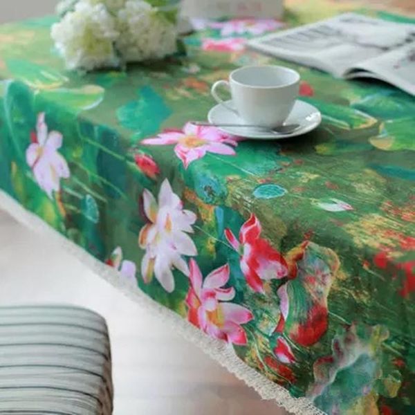 green cotton and linen cloth print lotus flower customed tablecloth tablecover home deco 1214a table
green cotton and linen cloth print lotus flower customed tablecloth tablecover home deco 1214a table