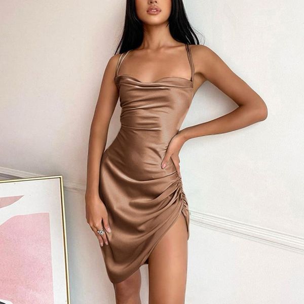 casual dresses women dress backless stretch spaghetti strap summer satin deep solid party elegant bandage club, Black;gray
casual dresses women dress backless stretch spaghetti strap summer satin deep solid party elegant bandage club, Black;gray
