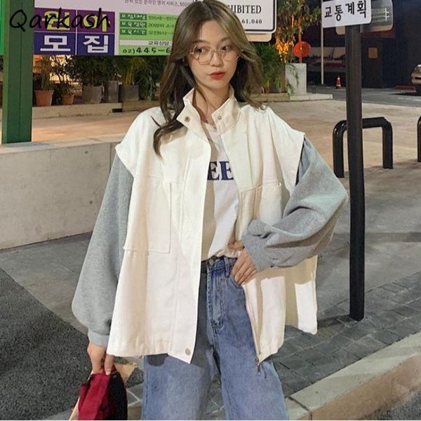 women's jackets patchwork women loose japan style harajuku teens couple design spring fall soft leisure outwear zipper, Black;brown
women's jackets patchwork women loose japan style harajuku teens couple design spring fall soft leisure outwear zipper, Black;brown