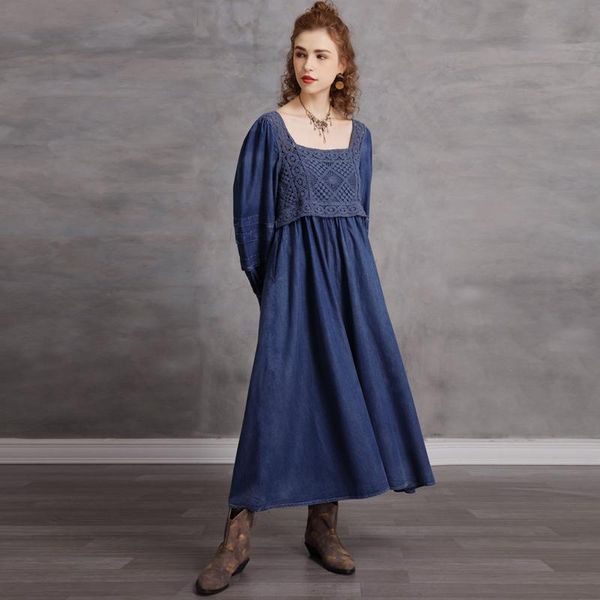 casual dresses qpfjqd ladies denim square collar full sleeves patchwork women loose solid color hollowed out dress spring autumn, Black;gray
casual dresses qpfjqd ladies denim square collar full sleeves patchwork women loose solid color hollowed out dress spring autumn, Black;gray