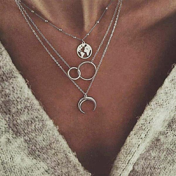 pendant necklaces fashion retro moon circle multilayer gold silver color necklace party charm jewelry accessories for women
pendant necklaces fashion retro moon circle multilayer gold silver color necklace party charm jewelry accessories for women