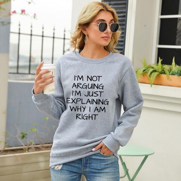 women's hoodies & sweatshirts winter funny sweatshirt i'm not arguing simply explaining with right long sleeve pullover, Black
women's hoodies & sweatshirts winter funny sweatshirt i'm not arguing simply explaining with right long sleeve pullover, Black