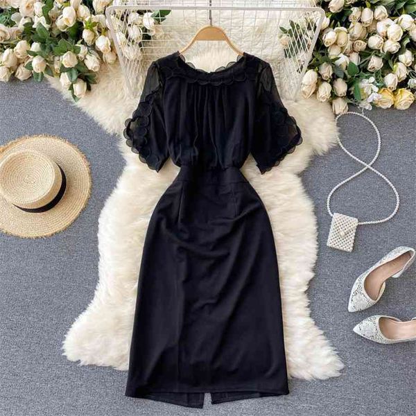 women's summer fashion round neck short-sleeve fold small black a-line dress elegant vintage clothes vestidos de mujer s355 210527, Black;gray
women's summer fashion round neck short-sleeve fold small black a-line dress elegant vintage clothes vestidos de mujer s355 210527, Black;gray