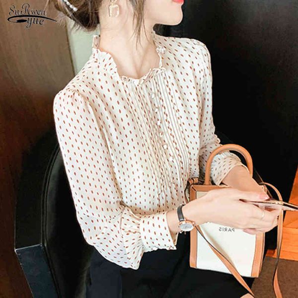 polka dot chiffon blouse women spring long sleeve shirts blouses stand collar loose casual female shirt 13074 210508, White
polka dot chiffon blouse women spring long sleeve shirts blouses stand collar loose casual female shirt 13074 210508, White